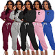 Leisure Women Crew Collar Full Sleeves Sporty Pants 2 Pieces Sets WA-7306428