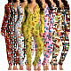 Cute Cartoon Print Skinny Pajama One Piece Jumpsuit BNY-7240