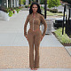 2 Piece Set Long Sleeve Zip Up Jacket Flare Pants Track Suit RS-08152