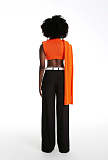 Retro Women Lapel Design Loose Wide-leg Straight Pants ZS-0646