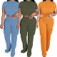 Casual Women Short Sleeves Tops And Long Pants 2 Pieces Suits YH-5316