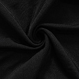 Black Deep V Long Sleeve T Shirt Leggings Set MXXB-22ST201
