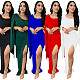 2024 Lady Solid Color Split Folds Sexy Long Dresses BY-6772
