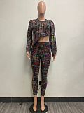 Rose-Secret Leisure Knits Long Sleeve 2 Pieces Outfits YUN-51055
