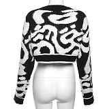 Women's Patterned Single Breasted Cardigan RS-W23C33160