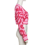 Women's Patterned Single Breasted Cardigan RS-W23C33160