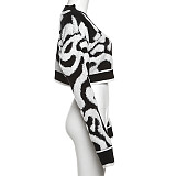 Women's Patterned Single Breasted Cardigan RS-W23C33160