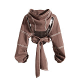 2024 Spring Women Hollow Out Long Sleeves Hoodies Tops RS-20240108