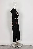 Leisure Street Cropped Coat Elasticated Waist Pants Suits RS-20231