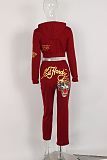 Leisure Street Cropped Coat Elasticated Waist Pants Suits RS-20231