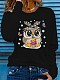 2024 Cute Printed Girls O-neck Long Sleeves Black T-shirt DN-N5266M43