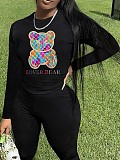 Casual Printed Girl Long Sleeved Round Collar T-shirt DN-N5266L30