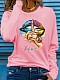 2024 Fashion Prints Women Long Sleeves Pink T-shirt DN-N5266L1