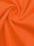 2024 Casual Women Prints Tops With Orange Sporty Pants 2 Pieces Sets DN-N8234D20