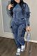 Pocket Pullover Long Sleeve Round Neck Pants 2PC Set RS-881144102