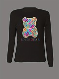 Casual Printed Girl Long Sleeved Round Collar T-shirt DN-N5266L30