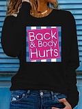 2024 NEW Women Prints Round Neck Long Sleeves Black T-shirt DN-N5266B93