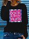 2024 NEW Women Prints Round Neck Long Sleeves Black T-shirt DN-N5266B93