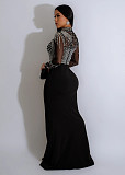 2026 Elegant Lady Hot Drilling High Neck Slim Split Long Party Dress NY-2986