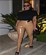 High Elastic Tight PU Leather Pencil Stack Pants HMS-5381