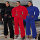 2024 Casual Women Lantern Sleeves Folds Tops And Wide-leg Pants Two Pieces Sets NY-10697
