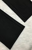 2024 Sexy Straps Tops And Long Pants Sporty Black 2 Pieces Sets LSD-1860