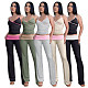 2024 Leisure Girls Straps Backless Tops With Long Pants 2 Pieces Sets ASL-6711