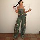 2024 Denim Halter Vest Pockets Wide Leg Pants Mini Skirt RS-04849