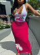Women Printed White Vest And Long Skirt 2 Pieces Sets RS-035