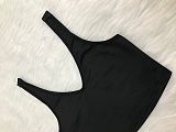 2024 Sexy Straps Tops And Long Pants Sporty Black 2 Pieces Sets LSD-1860