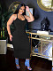 2024 Women Black Straps Slim Sexy Bodycon Maxi Dress ZAND-31330