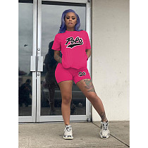 Women Summer Letter Printing T-shirt And Jogger Pants Two Piece Sets RS-M3111P30
