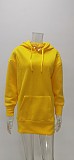 Hand Warmer Pocket Hooded Sweatshirt Mini Dress HX-0081