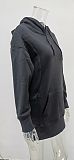 Hand Warmer Pocket Hooded Sweatshirt Mini Dress HX-0081