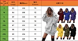 Hand Warmer Pocket Hooded Sweatshirt Mini Dress HX-0081