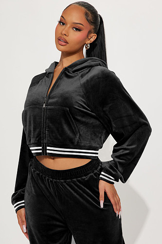Tracksuit Set Zip Hoodie Long Workout Pants Sweatsuit YD-8798