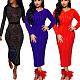 Hot Drilling Long Mid Calf Shining Party Bodycon Dresses MA-147