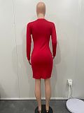 2024 Sexy Hollow Out Heart Hot Drilling Round Collar Midi Club Dress BN-9442