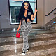 Striped Pants Short Sleeve Solid T-shirt Set Summer Casual Two-piece Women XRB-10052
