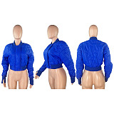 Women Solid Color Padded Thermal Jacket CH-23092