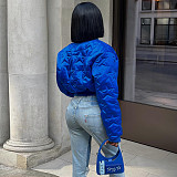 Women Solid Color Padded Thermal Jacket CH-23092