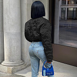 Women Solid Color Padded Thermal Jacket CH-23092