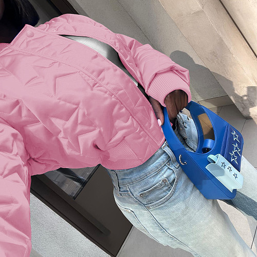 Women Solid Color Padded Thermal Jacket CH-23092