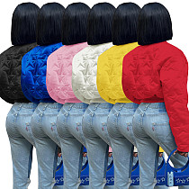 Women Solid Color Padded Thermal Jacket CH-23092