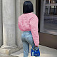 Women Solid Color Padded Thermal Jacket CH-23092
