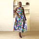 2024 Fashion Printed Lady Hollow Out Sleeveless Hem Maxi Dress NY-10666