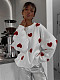 2024 Fashion Girls Love Embroidery Loose Knitted Sweater Tops RS-2060