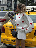 2024 Fashion Girls Love Embroidery Loose Knitted Sweater Tops RS-2060