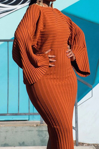 Autumn Winter Ladies Pit Long Sleeves Slim Bodycon Maxi Dress LS-0403