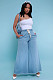 Casual Women Pockets Wide-leg Jeans YUN-51035